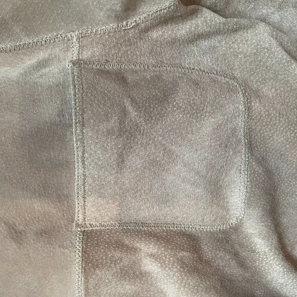 Utex Design suede shirt/jacket grey/sand tone women size L. Western - Picture 9 of 12